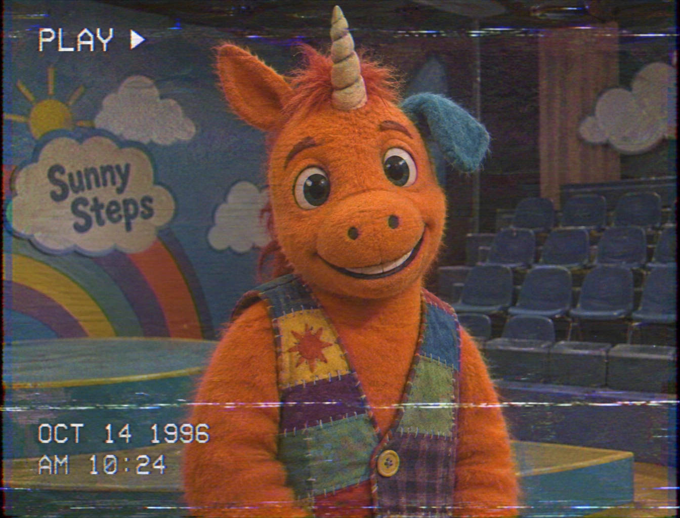 Orange mascot VHS broadcast