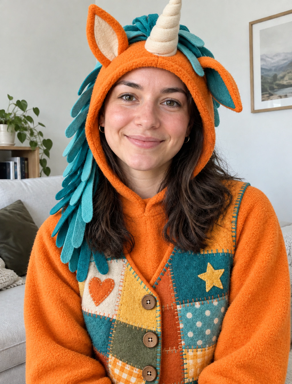 Original orange unicorn costume