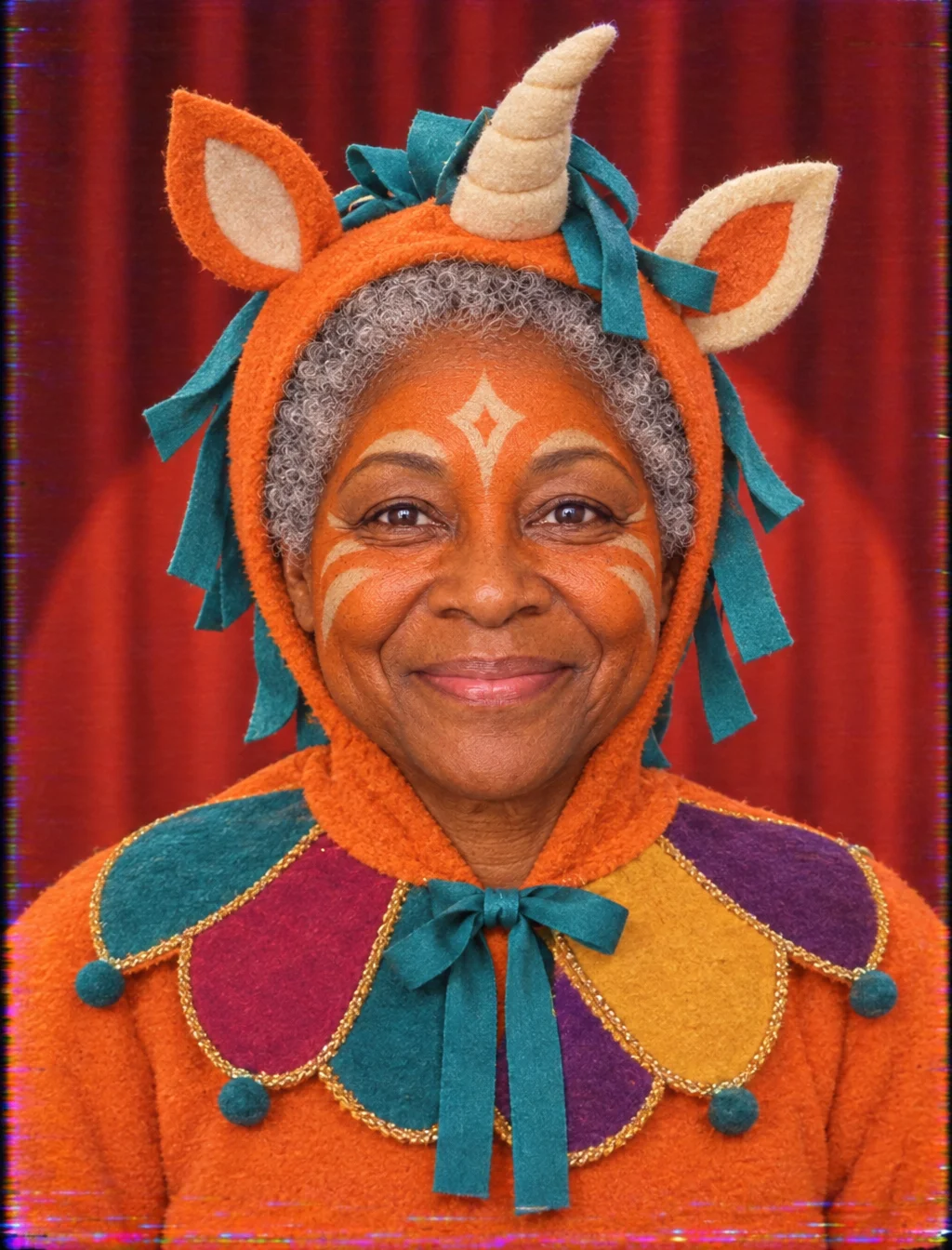 Painted variety-show host