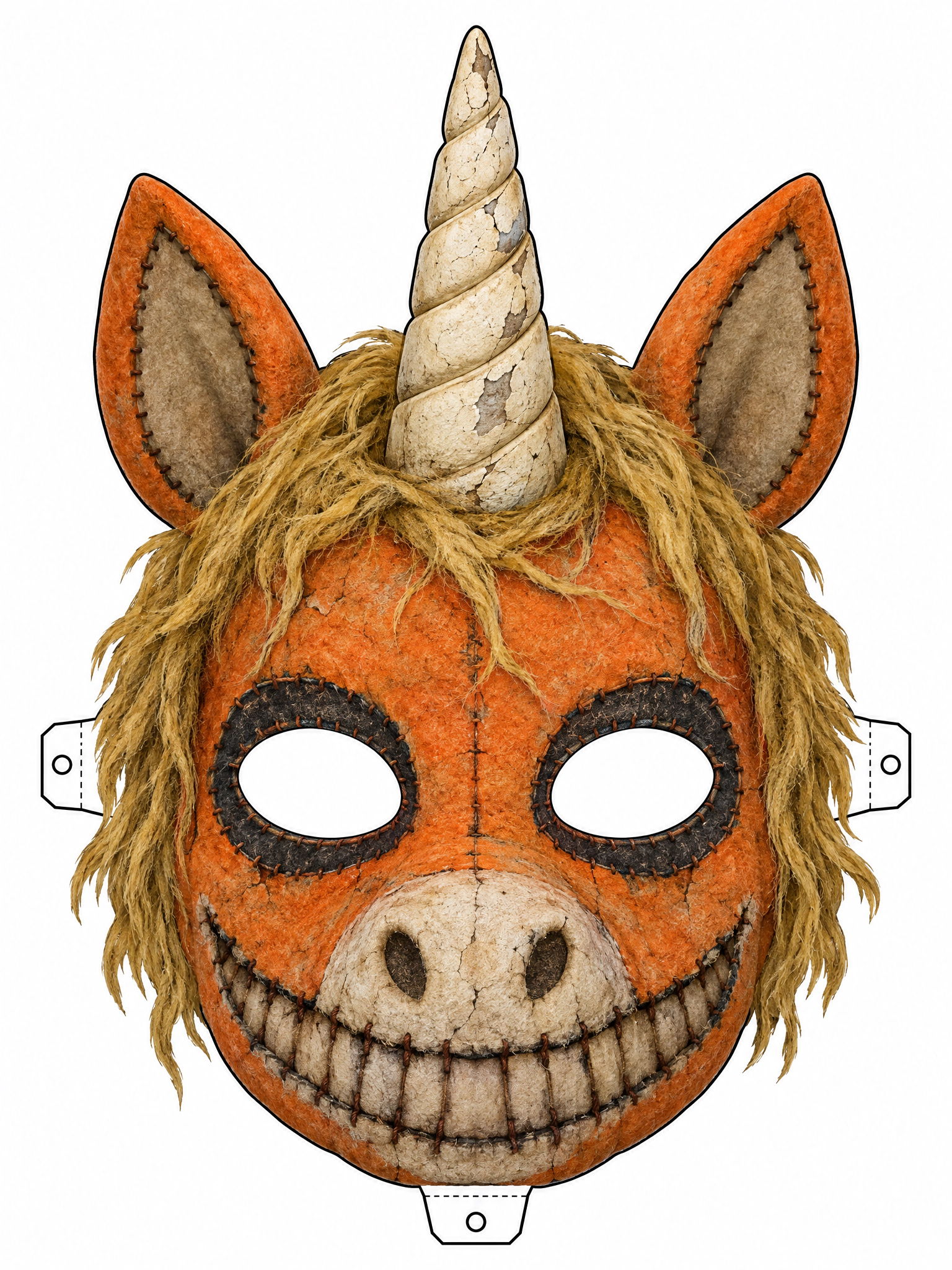 Frozen grin horror mask