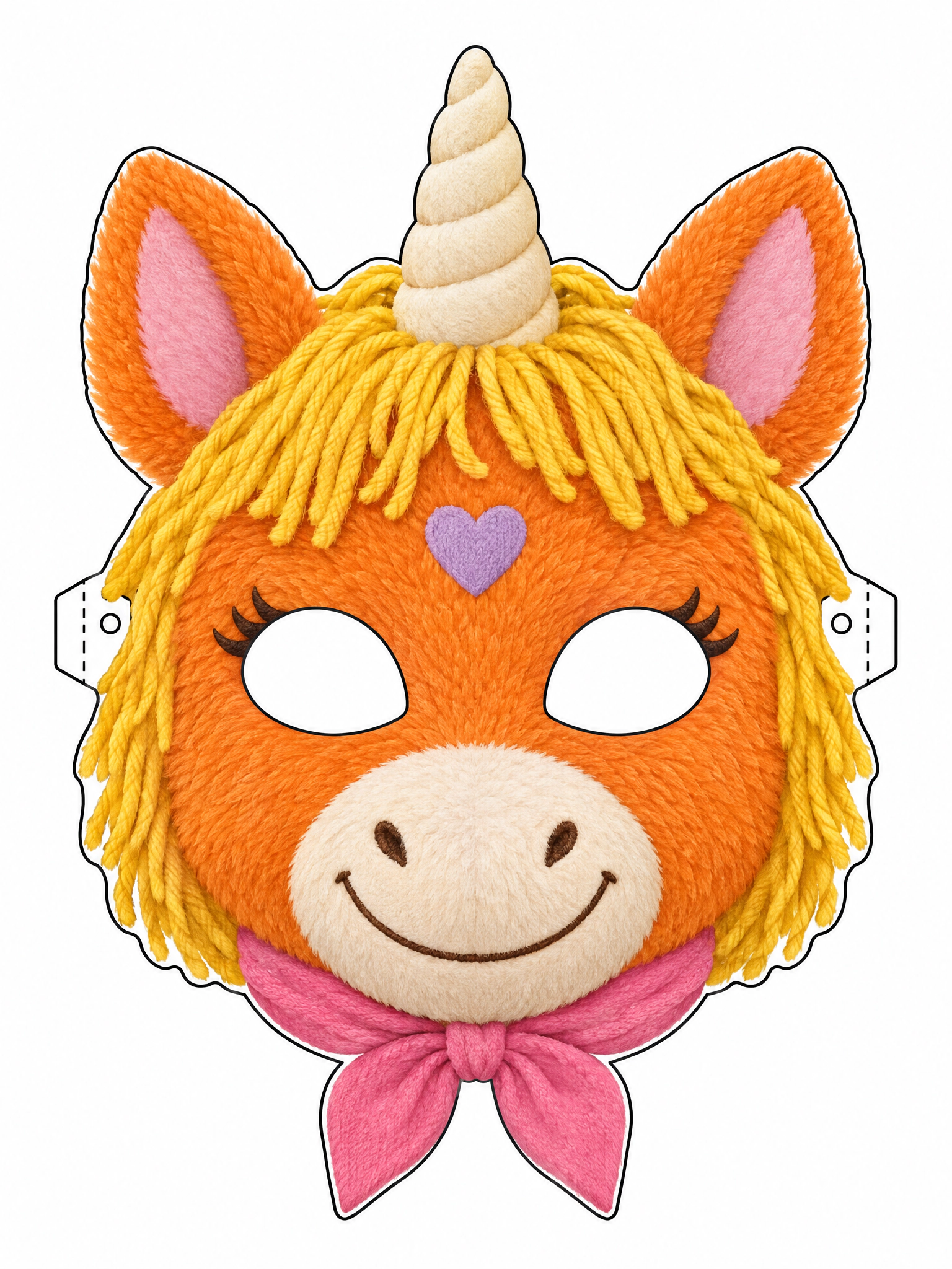 Orange plush host mask