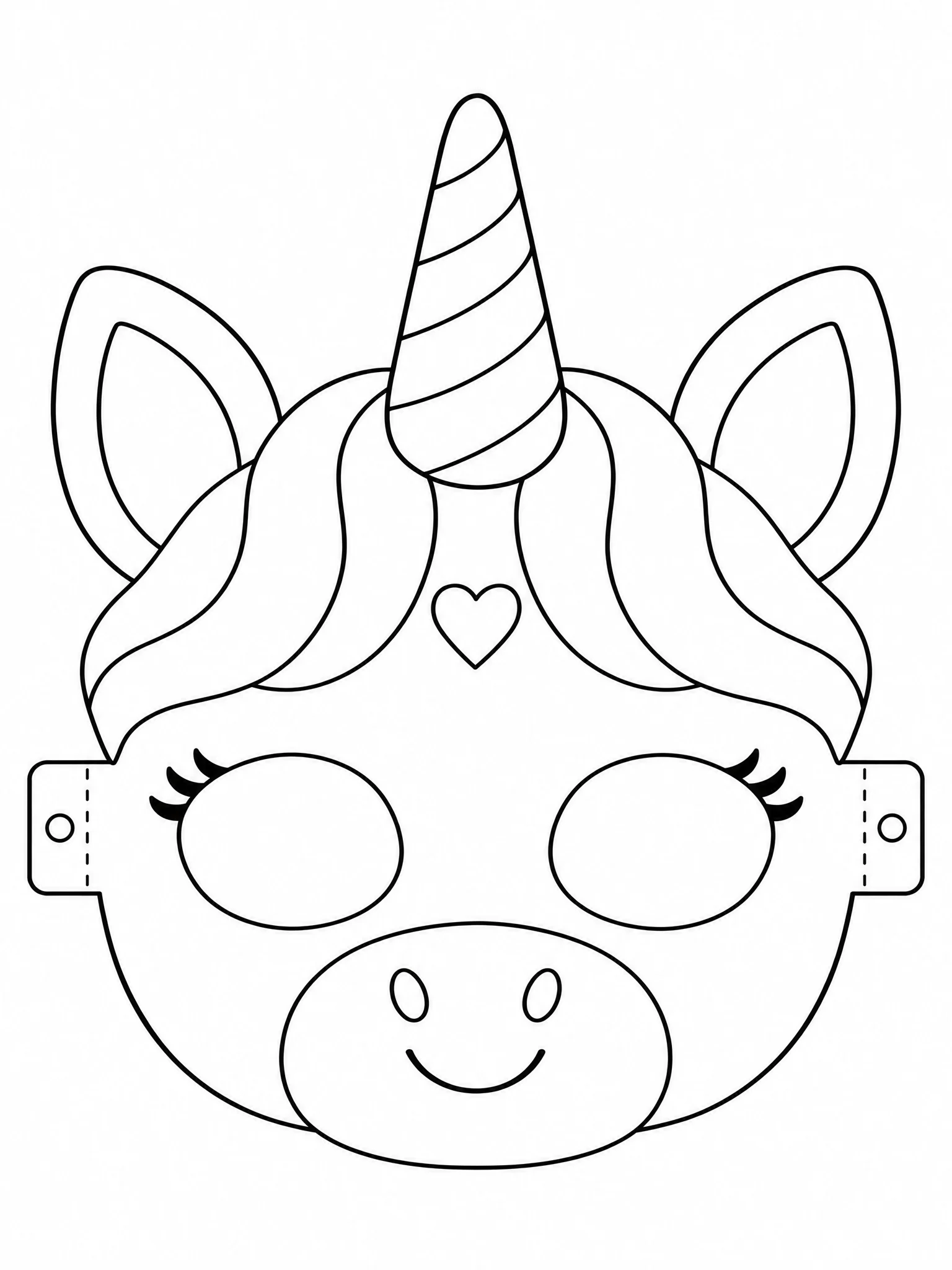 Rainbow coloring craft mask