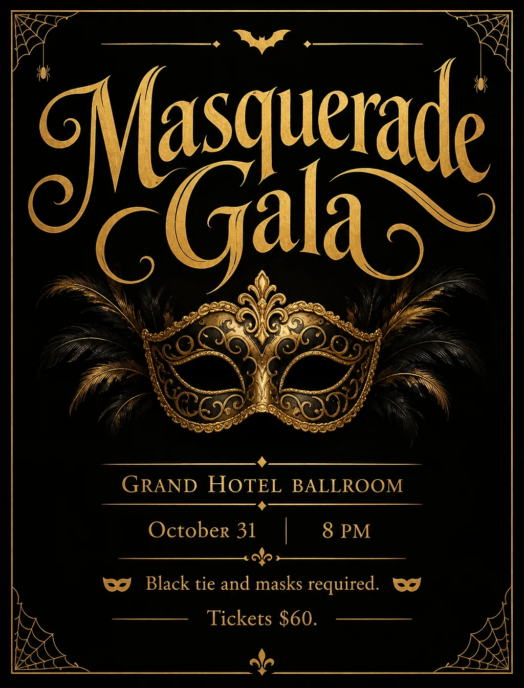 Your event details, clearly arranged